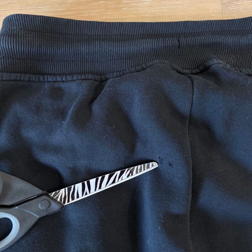 Ivy Park Women’s Black Sweatpants Large White Logo Size XS Joggers High Waist - Picture 5 of 5